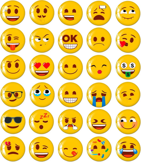 MORCART 30PCS Emoji Magnets for Fridge, Refrigerator Magnets for Locker Whiteboard Decorative School Cabinets Office Cubicle Magnetic Board Kitche...