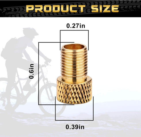 Bike Tire Valve Adapter Presta to Schrader Valve Adaptor Bike Inflatable Adapter - Convert Presta/French Valve to US/Schrader Valve - Inflate Tire...