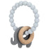 Nuby Natural Wood & Silicone Teether Ring: 3 M+, Elephant, Gray...
