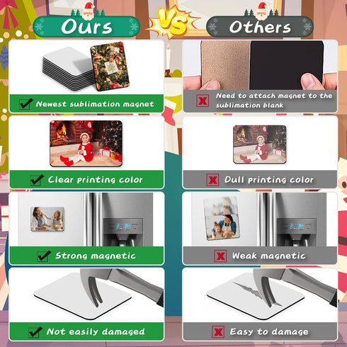 Sublimation Magnet Blanks 4x3 inch, Sublimation Blank Fridge Magnets - 20PCS Personalized Sublimation Blanks Products for DIY Kitchen Refrigerator...