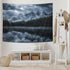 JAWO Landscape Tapestry Wall Hanging, Lake with Mountain Forest Landscape Wild Nature Scenic, Polyester Fabric Wall Tapestry for Home Living Room ...