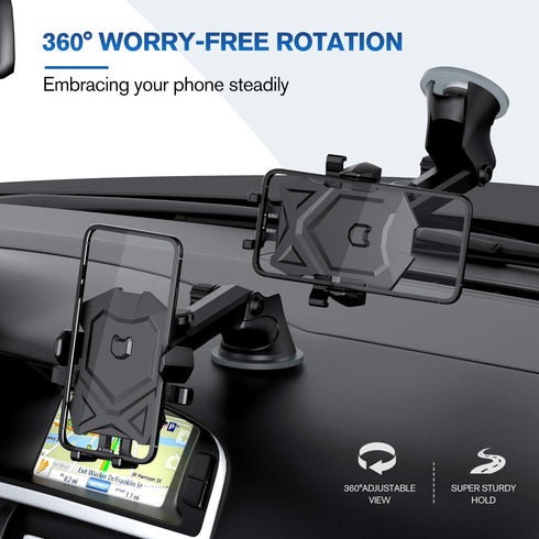 Phone Holder for Car,Universal Long Neck Car Mount Holder Compatible with iPhone Xs XS Max XR X 8 8 Plus 7 7 Plus S10 S9 S8 S7 S6 LG and More...
