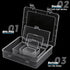 7 Pack Mixed Sizes Rectangular Mini Plastic Containers Clear Plastic Storage Boxes with Hinged Lids Empty Beads Organizers for Small Items Art Cra...