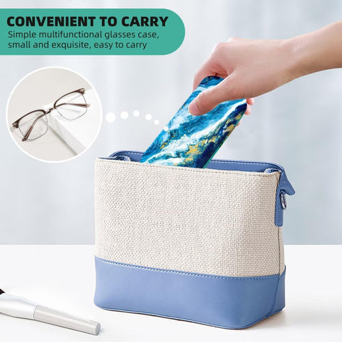 Eyeglasses Case, Durable Hard Shell Box Portable Protective Glasses Cover Box for Men and Women...