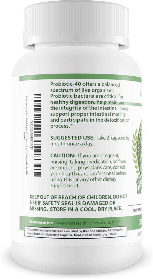 Advanced Oral Probiotics - Attack Bad Breath with Good Bacteria to Help Maintain A Healthy Balanced Immune System - 40 Billion CFU Formula - Suppo...