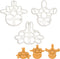 Set of 3 Vertebrae cookie cutters (Designs: Cervical, Lumbar, Thoracic Vertebra), 3 pieces - Bakerlogy...