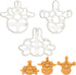 Set of 3 Vertebrae cookie cutters (Designs: Cervical, Lumbar, Thoracic Vertebra), 3 pieces - Bakerlogy...