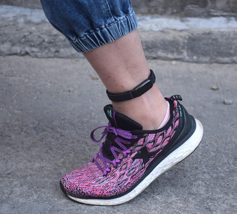 Hook and Loop Ankle Strap for Compatible with Fitbit Luxe Fitness Tracker, Sport Ankle Strap for Men and Women (Black)...