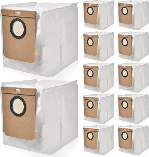 Rebirthcare 12 Pack L50 Dust Bag for eufy L60/L50 Series Self-Empty Station Replacement Bag for Conga Home 10000/8090 Ultra / 9090 AI Accessories ...