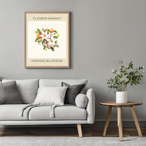 Posterizer 1 pcs-Orange blossom flower market pastel print-Collectibles & Fine Art-Floral & Botanical Art-Living Room Bedroom Decor- unframed wall...