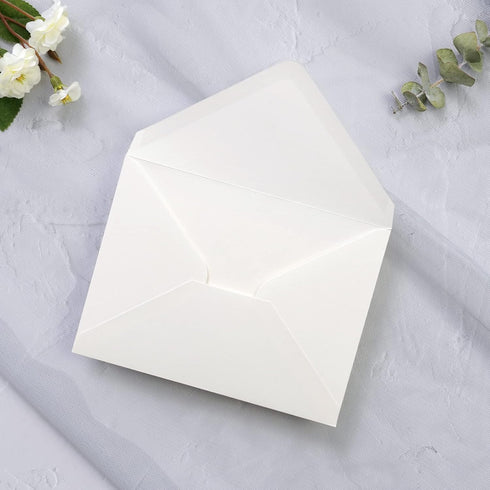 PONATIA 50 Pack A1 Envelopes, 3 5/8 x 5 1/8 Inches Ivory Envelopes Perfect for Weddings Cards, RSVP Cards, Response Cards, Baby Showers, Thank You...