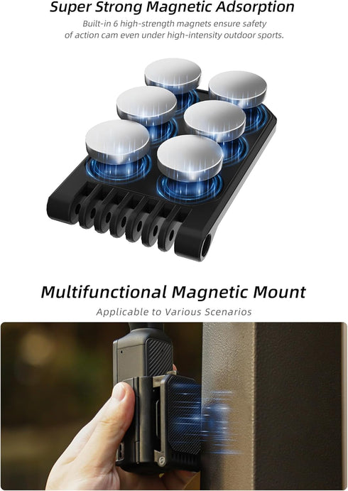 Magnetic Camera Desktop Base Stand Holder Compatible with DJI OSMO Pocket 3, Multifuctional Magnetic Bracket Mount Expansion Adapter Magnet Steeri...