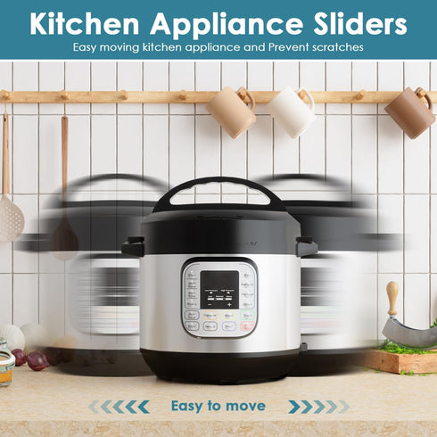 Appliance Slider, 24 Pcs Appliance Sliders for Kitchen Appliances, Self Adhesive Small Kitchen Appliance Slider, Small Appliance Slider for Most C...