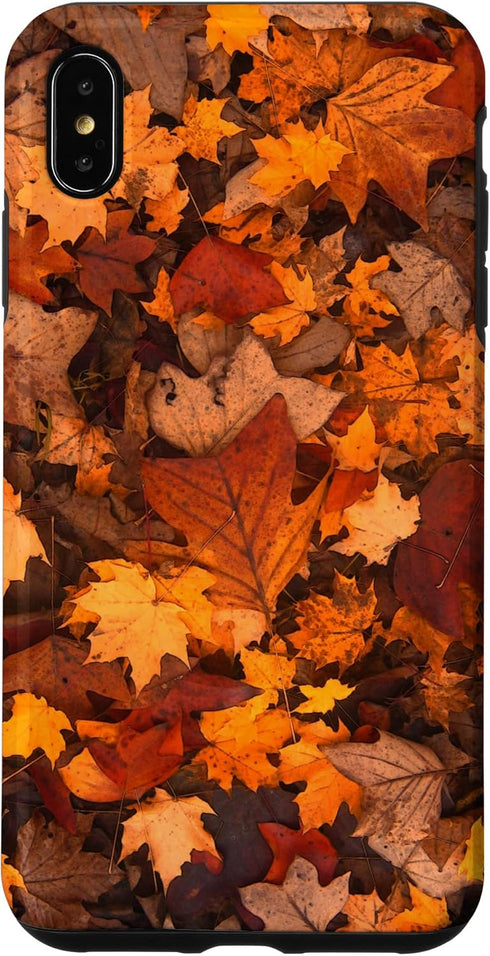 iPhone XS Max Autumn Season Happy Fall Leaves Thanksgiving Cell Phone Case...