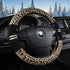 Plush Cheetah Car Steering Wheel Cover Luxurious Leopard Print Universal Fit for Car SUV Warm Soft Anti-Slip (Black Yellow)...