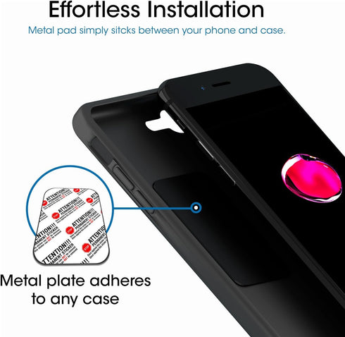 TechMatte Car Mount, MagGrip Air Vent Magnetic Universal Car Mount Holder for Smartphones Including iPhone 7, 6, 6S, Galaxy S7, S7 Edge Black, Por...