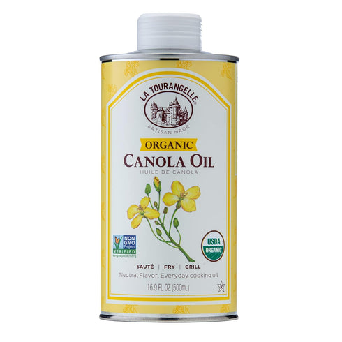 La Tourangelle, Organic Canola Oil, Expeller-Pressed Non-GMO Canola Seeds, Pesticide and Chemical Free, High Heat Neutral Cooking Oil, 16.9 fl oz...