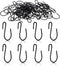 Giantree 60Pcs Mini S Hooks, 1 Inch Small S Hooks for Hanging Small Metal Hooks S Hooks Black, S Shaped Mini Hooks for DIY Crafts Jewellery Hangin...