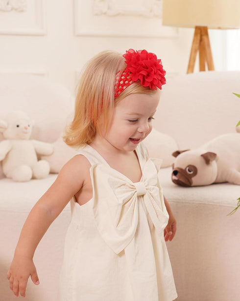 jollybows 18pcs Baby Girls Headband Chiffon Flower Soft Stretchy Hair Band Hair Accessories for Baby Girls Newborns Infants Toddlers and Kids...