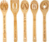 5PCS Initial Wooden Cooking Spoons Initial Gifts Kitchen Decor Personalized Customized Monogrammed Birthday Gifts for Women Mother,New Mom,Teacher...