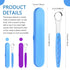 Yinkin 2 Pcs Tongue Scraper for Adults and Kids Cleaner Stainless Steel Tongue Scraper Metal Tongue Brushes Set with Travel Cases for Breath Reduc...
