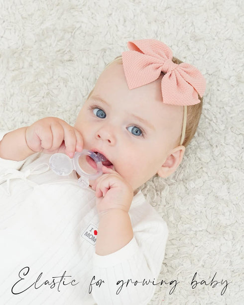 jollybows 40pcs Baby Girls Hair Bows Headband Nylon Hair Band Elastic Hair Accessories for Kids Infants Toddlers...