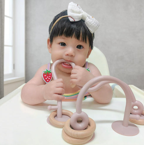 Socub High Chair Toys with Suction Cups, Montessori Educational Toys for Babies 6-12 18 Months, Baby Sensory Teething Chew Toys for Infants & Todd...
