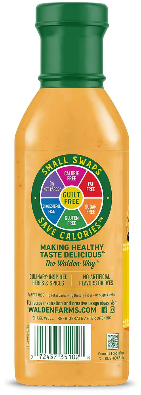 Walden Farms Queso Street Taco Sauce 12oz. Bottle - Creamy and Flavorful, Vegan, Paleo and Keto Friendly, Non-Dairy Milk Substitute - Perfect Taco...