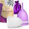 EcoBlossom Reusable Menstrual Cup Set - The Most Reliable Medical Grade Silicone Period Cups - Comfortably use for 12 Hours (2 Regular Cups)...