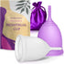 EcoBlossom Reusable Menstrual Cup Set - The Most Reliable Medical Grade Silicone Period Cups - Comfortably use for 12 Hours (2 Regular Cups)...