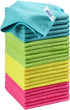 HOMEXCEL Microfiber Cleaning Cloth,24Pack Cleaning Rag,Cleaning Towels with 4 Color Assorted,11.5"X11.5"(Green/Blue/Yellow/Pink)...