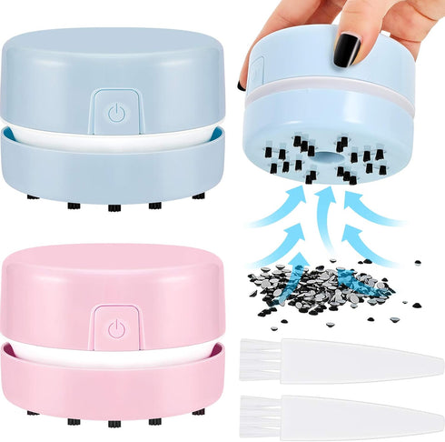 2 Pieces Diamond Painting Tool Drill Quicker Picker for Spilled Diamonds 5D Diamond Painting Accessories Vacuum Cleaner Mini Table Desktop Sweeper...