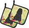 Caroline's Treasures BB6074PTHD Easter Eggs Bouvier des Flandres Pair of Pot Holders Kitchen Heat Resistant Pot Holders Sets Oven Hot Pads for Coo...