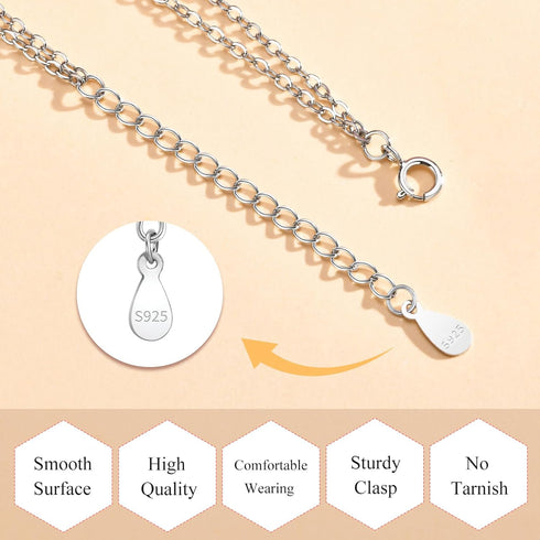Mama Necklace 925 Sterling Silver Mom Necklace for Women S925 Silver Dainty Mother Necklace Cute Pendant Necklace, Mom Birthday Gift Jewelry for N...