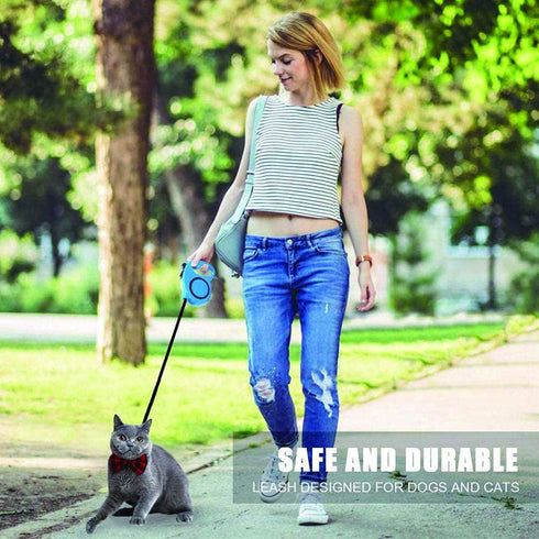 Pet Leash for Pet,10 FT Pet Walking Leash with Anti-Slip Handle,Strong Nylon Tape,Tangle-Free,One-Handed One Button Lock & Release,Suitable for Sm...