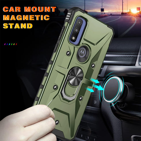 Case for Moto G Power 2022 Case G Pure Case Military Grade Drop Case with Kickstand Metel Ring Magnetic Holder Shockproof Protective for Motorola ...