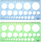2 Pieces Circle Stencil, Circle Template for Drawing, Plastic Round Drawing Templates, Circle Ruler Drawing Templates for Office and School...