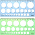 2 Pieces Circle Stencil, Circle Template for Drawing, Plastic Round Drawing Templates, Circle Ruler Drawing Templates for Office and School...