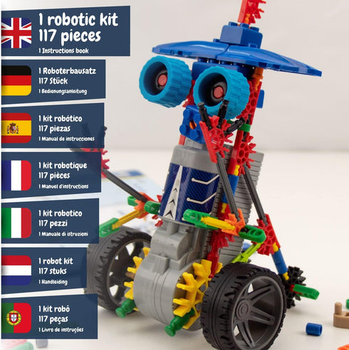 Science4you Deltabot Robot Toy Kit for Kids Age 8-12 - STEM 117 Pieces Robotics Kit, Build your Own Robot Toy for Kids Age 8+, Educational Science...