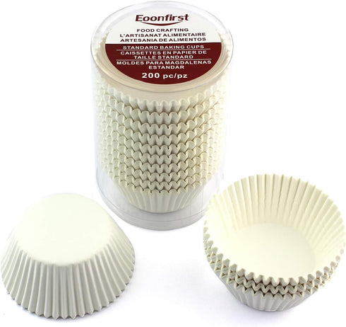 Eoonfirst Standard Size Baking Cups Thanksgiving Day Party Cupcake Liners 200 Pcs (White)...
