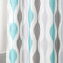 Lush Decor Mid Century Geo Shower Curtain, 72" x 72", Blue & Gray...