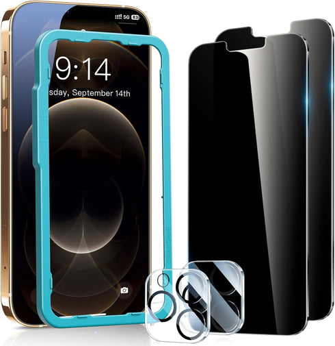 SmartDevil 2Pack for iPhone 11 Pro Privacy Screen Protector with 2Pack Camera Lens Protector, 9H Anti-Spy Privacy Screen 11 Pro, Anti-Shatter Glas...