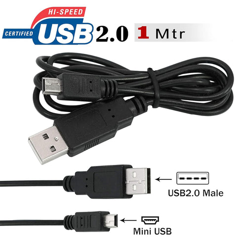 SaiTech IT USB 2.0 A to Mini 5 pin B Cable for External HDDS/Camera/Card Readers/MP3 Player-Black (10 Pack 3 Feet)...