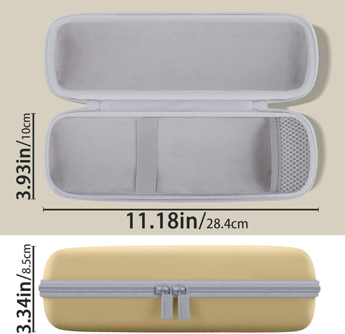 for Beats Pill Wireless Bluetooth Speaker Hard Protective Case with Shoulder Strap, Portable Travel Case Replacement (Champagne Gold Case) - co2CR...