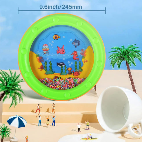 EASTROCK 10 Inch Ocean Drum Sea Sound Drum Percussion Instrument Wave Bead Drums Ocean Surf Effect Fish Graphic Sea Drum for Kids Children Baby...