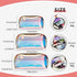 Holographic Makeup Bag Iridescent Cosmetic Pouch Clear Waterproof Portable Travel Cosmetic Pouch TPU Zippered Toiletry Organizer bag for Women 3PC...