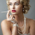 HAIAISO 1920s Art Deco Faux Pearls Necklace Fashion Dangle Pearl Earrings Flapper Bracelet Ring Set 20s Costume Party Accessories Vintage Wedding ...