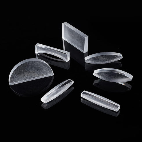 AHANDMAKER 7 Pcs Physical Optical Experiment Set, Acrylic Optical Lens and Prism All Faces Fully Polished for Lab Supplies Physics Teaching (Recta...