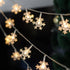 2 Pack Christmas Snowflakes String Lights Outdoor, 50LED 24FT Snowflake Decorative Xmas Lights Battery Operated, 8 Lighting Modes & Timer, Waterpr...
