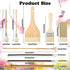 Geelin 9 Pcs Pottery Glaze Brushes Ceramic Brushes Set Different Shapes Glaze Brushes for Pottery Acrylic Watercolor Wool Bristle Art Paintbrush S...
